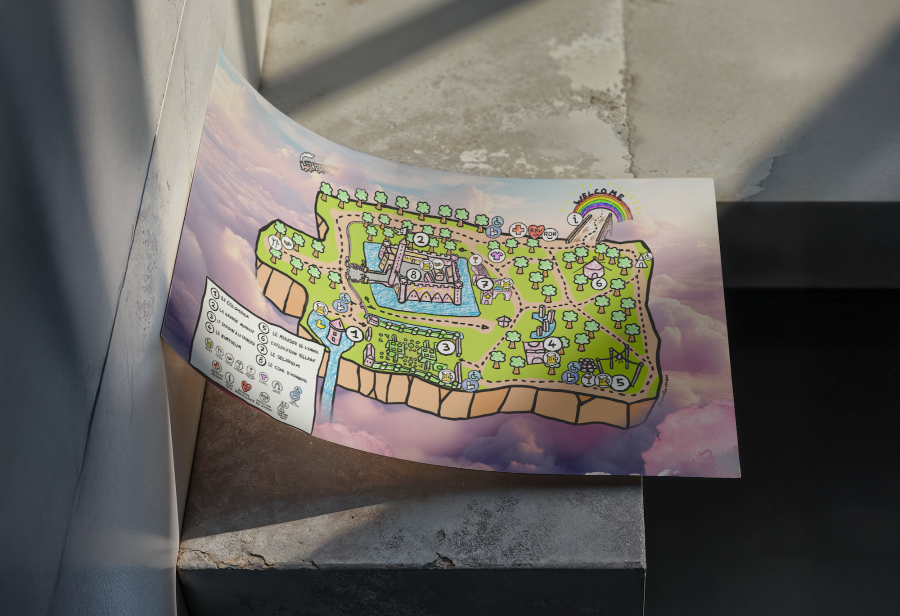 Mockup Carte du Chateau Perché festival 2025 à Farcheville