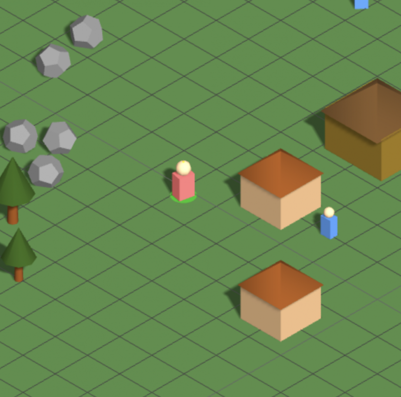 Mini Town Builder experimental en three.js