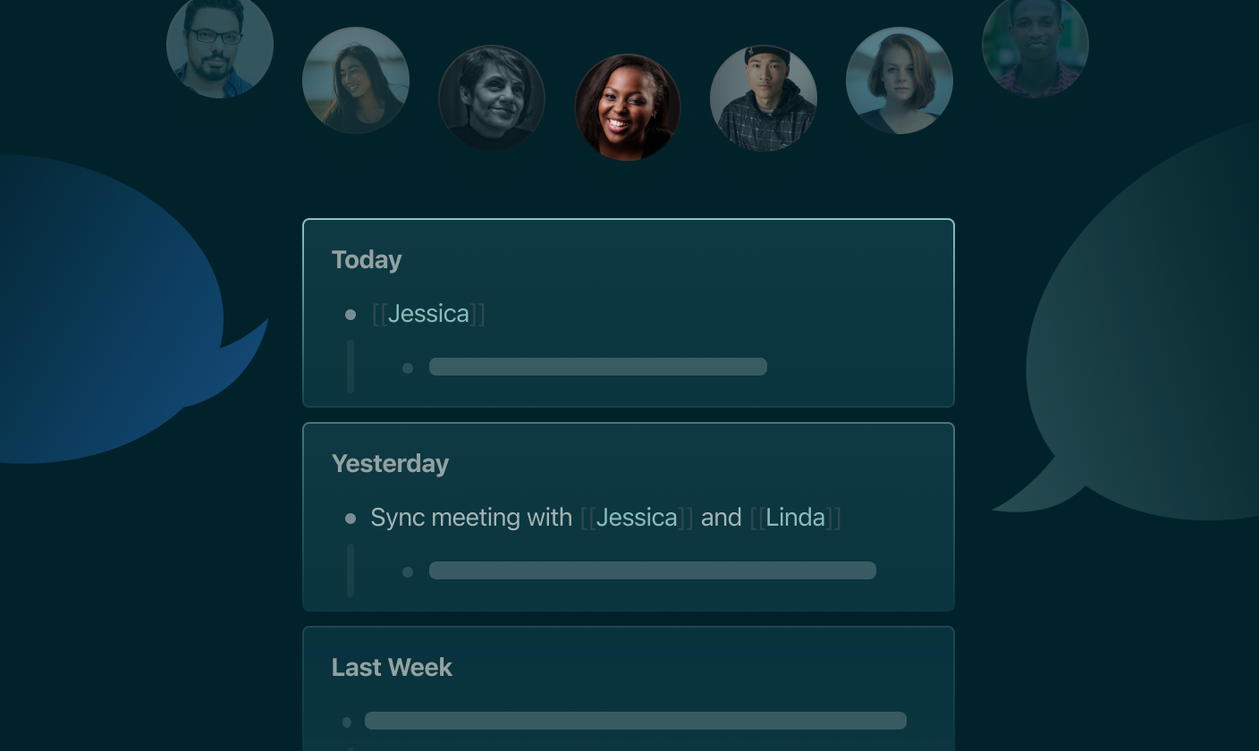 Capture de Logseq, app de notes open source : le journal quotidien en listes